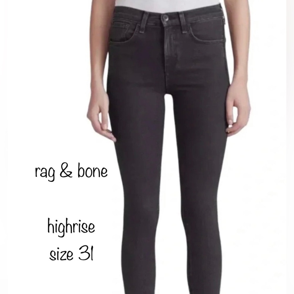 rag & bone Black Skinny High-Rise women's Jeans size 31  Stretchy perfect fit !